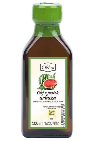Olvita Olej z pestek arbuza zimnotłoczony nieoczyszczony - 100 ml Olvita