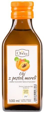 Olvita, Olej z pestek moreli, zimnotłoczony, 100 ml Olvita