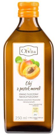 Olvita, Olej z pestek moreli, zimnotłoczony, 250 ml Olvita