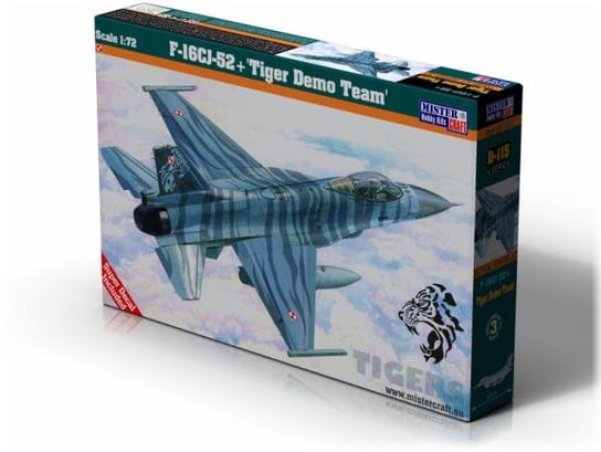 Olymp Aircraft, model samolotu do sklejania F-16j-52+ tiger Demo Team, 1:72, (sd-115) Mistercraft