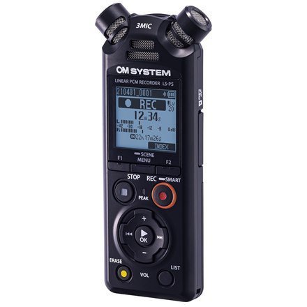 Olympus Linear PCM Recorder LS-P5 Ładowalny, podłączenie mikrofonu, Stereo, FLAC / PCM (WAV) / MP3, Czarny, odtwarzanie MP3, 59 Inna marka