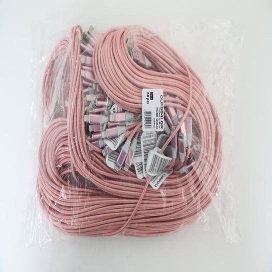 Omega Boa Fabric Cable Kabel Braided Lightning To Usb 1,5A 118 Copper Polybag Oem 2M Rose Gold [44182] OMEGA