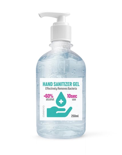 Omega Hand Sanitizer 250Ml Bottle With Pump +60% Alcohol[45318] Omega Pharma