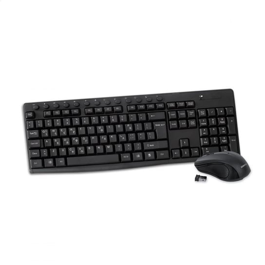 Omega Keyboard Gr Mouse Zestaw Bezprzewodowy Klawiatura Mysz M-Media W-Less Set 2.4Ghz Black [44444] OMEGA