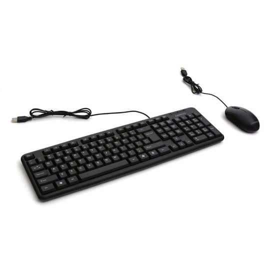 Omega Keyboard Us + Mouse Set Zestaw Przewodowy Klawiatura + Mysz Usb Black [42000] OMEGA