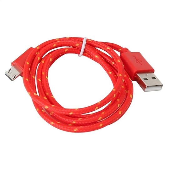 Omega Reptile Fabric Braided Micro Usb To Usb Cable Kabel 1M Red Te [42321] OMEGA