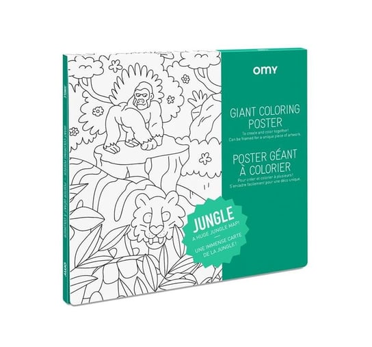 OMY - Gigantyczna kolorowanka-plakat 100x70cm - Dżungla Omy