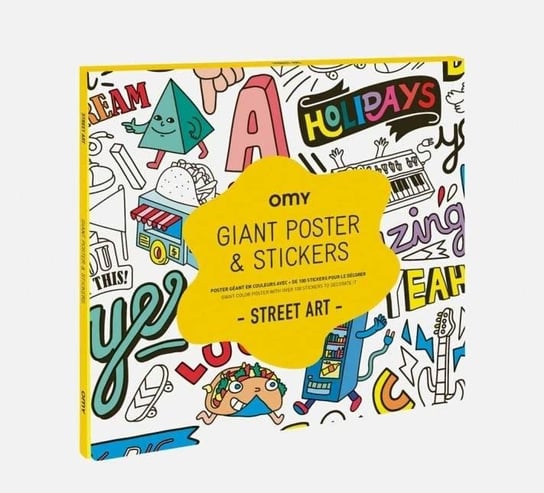 OMY - Gigantyczny plakat z naklejkami 70x100cm - Street art. Omy