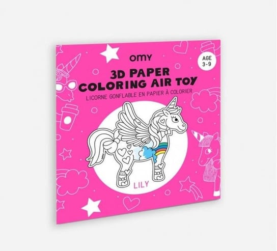 Omy - Niezwykła kolorowanka 3D - Jednorożec Lily Omy