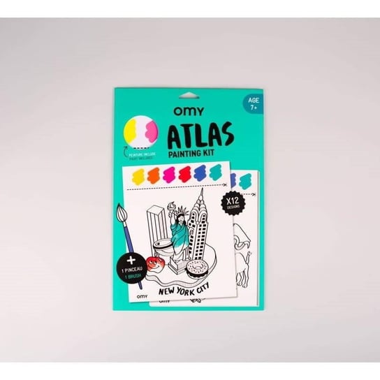 OMY - Zestaw do kolorowania z farbami - Atlas Omy