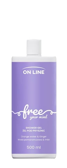 ON LINE Emocje, Żel pod prysznic Free - imbir i woda pomarańczowa, 500 ml On Line