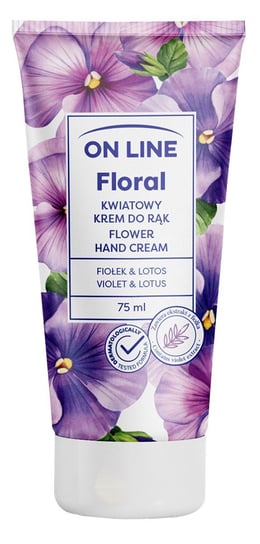 ON LINE Floral Kwiatowy Krem do rąk - Fiołek & Lotos 75ml On Line