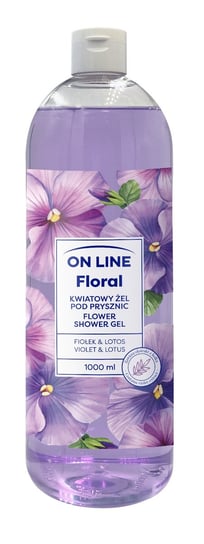 On Line Floral Żel pod prysznic, Violet Lotus, 1000ml On Line