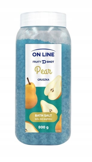 On Line, Fruity Shot, Sól do kąpieli Gruszka, 800 g On Line