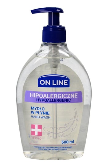 On Line, hipoalergiczne mydło z dozownikiem Pure, 500 ml On Line