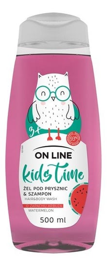 On Line Kids Time Żel pod prysznic i szampon 2w1 dla dzieci Arbuz 500ml On Line