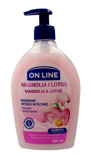 On Line, kremowe mydło w płynie z dozownikiem Magnolia i Lotos, 500 ml On Line