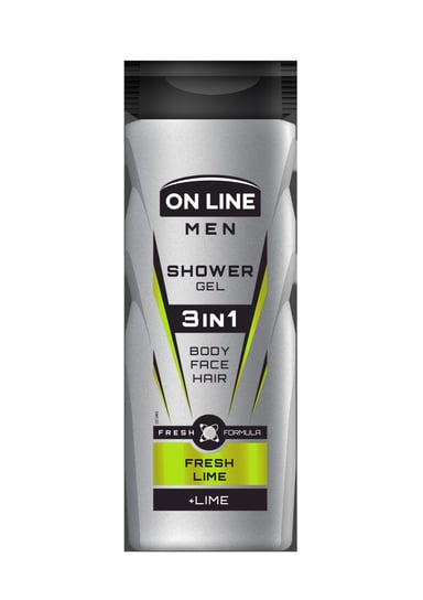 On Line, Men, żel pod prysznic 3in1 Fresh Lime, 400 ml On Line