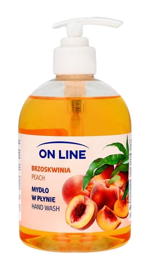 On Line Mydło w płynie transparentne Brzoskwinia - dozownik 490ml On Line