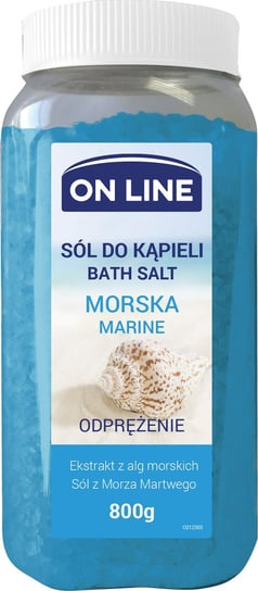 On Line, odprężająca sól do kąpieli Morska, 800 g On Line