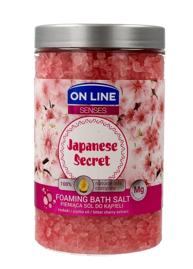 On Line, Senses, pieniąca sól do kąpieli Japanese Secret, 480 g On Line
