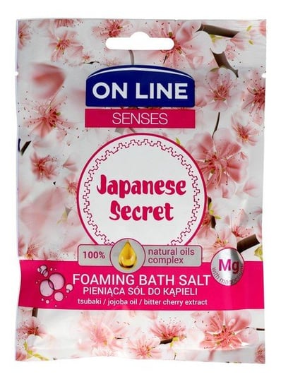 On Line, Senses, pieniąca sól do kąpieli Japanese Secret, 80 g On Line