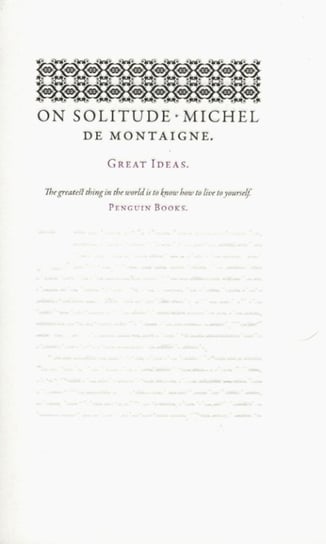 On Solitude de Montaigne Michel