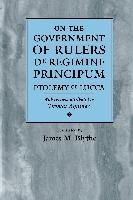 On the Government of Rulers de Regimine Principum Lucca Ptolemy Of, Aquinas Thomas