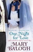 One Night for Love Balogh Mary