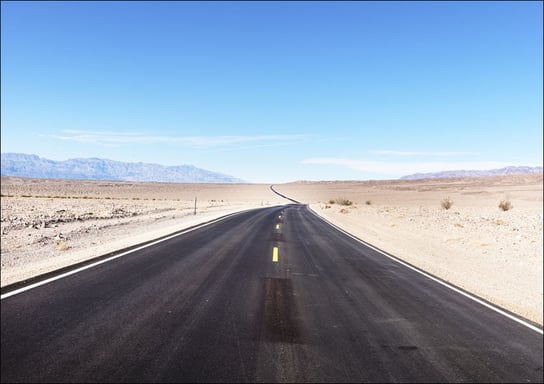 One of many long, straight, black roads in California’s Death Valley., Carol Highsmith - plakat 29,7x21 cm Galeria Plakatu