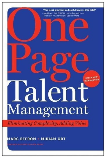 One Page Talent Management, with a New Introduction Effron Marc, Ort Miriam