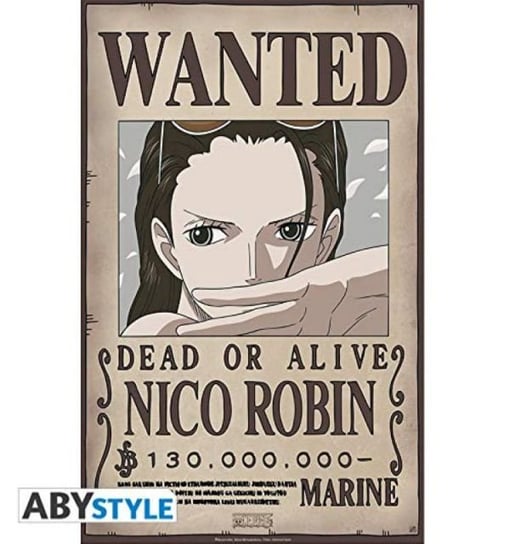 One Piece Poster Wanted Robin New (525) Abysse Corp