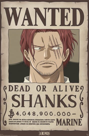 One Piece Shanks Wanted - Plakat 61X91,5 Cm / Aaaloe Inna marka