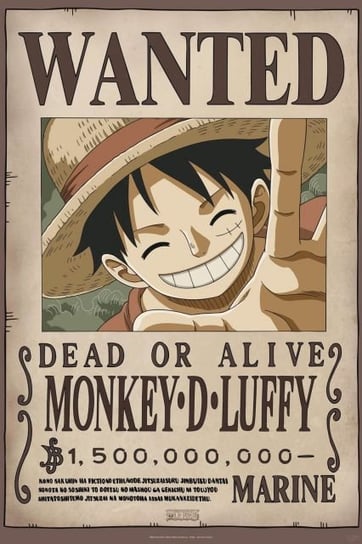 One Piece Wanted Luffy - Plakat Abysse Corp
