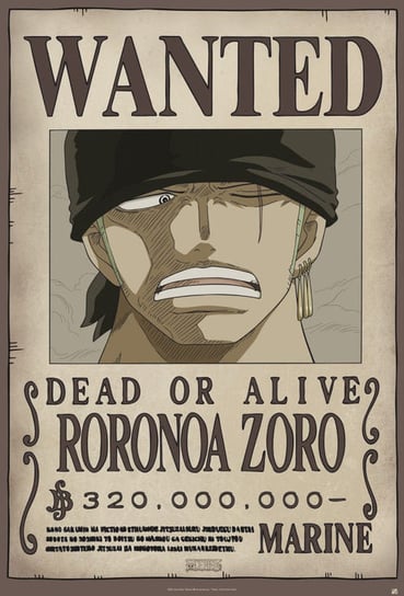 One Piece Wanted Zoro - plakat 61x91,5 cm / AAALOE Inna marka