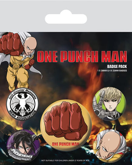 ONE PUNCH MAN przypinki zestaw 1 + 4 Pyramid Posters