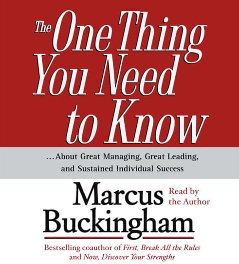 One Thing You Need To Know Buckingham Marcus
