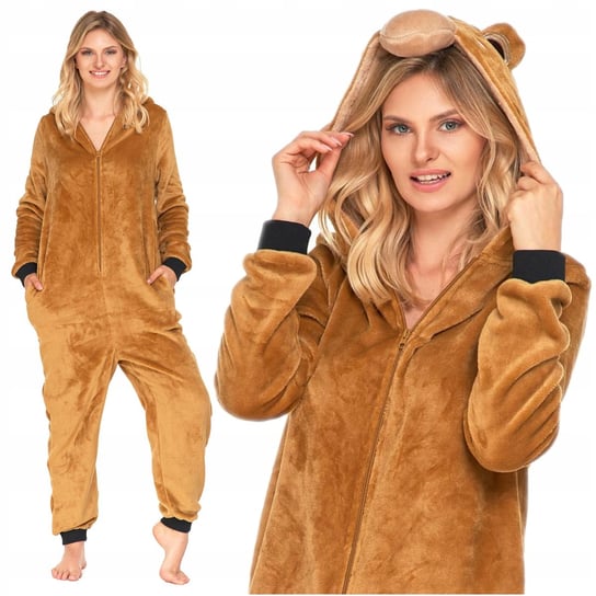 ONESIE MIŚ Jednoczęściowa Piżama z Kapturem Unisex Kostium MORAJ L Moraj