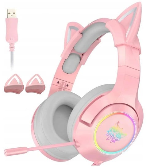 ONIKUMA K9 słuchawki z mikrofonem różowe Onikuma
