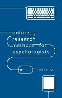 Online Research Methods for Psychologists Coulson Neil
