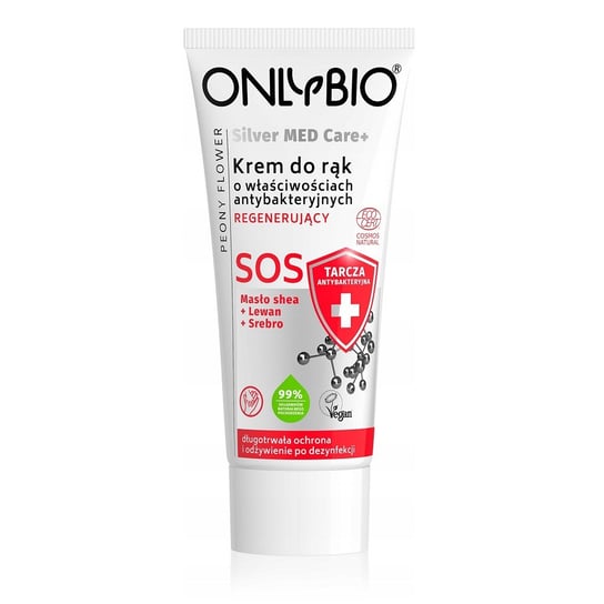 Only Bio, Silver Med Care+, SOS regenerujący krem do rąk o właściwościach antybakteryjnych, 50 ml Only Bio