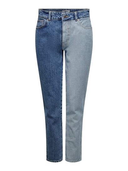 Only niebieskie dwukolorowe mom jeans W29 L34 ONLY