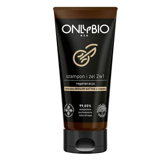 OnlyBio, Men, szampon i żel 2w1, 200 ml ONLYBIO