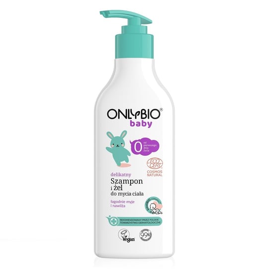 OnlyBio, OnlyBio BabyDelikatny szampon i żel do mycia ciała dla dzieci od 1 dnia życia, 300 ml OnlyBio