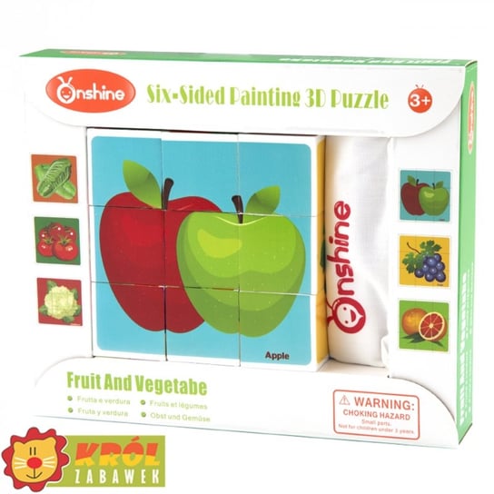 Onshine, puzzle sześcienne klocki, Owoce i Warzywa ONSHINE