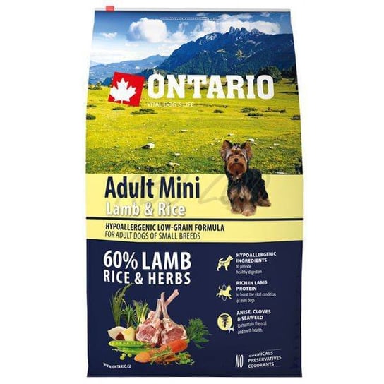 ONTARIO- Adult Mini Lamb & Rice 6,5kg Ontario