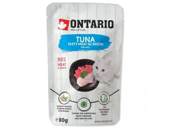 Ontario saszetka 80g dla kota Tuńczyk w rosole Ontario