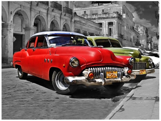 Oobrazy, Fototapeta, Kubańskie taksówki, 200x150 cm Oobrazy