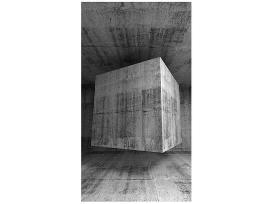 Oobrazy, Fototapeta, Latająca betonowa kostka 3d, 110x200 cm Oobrazy