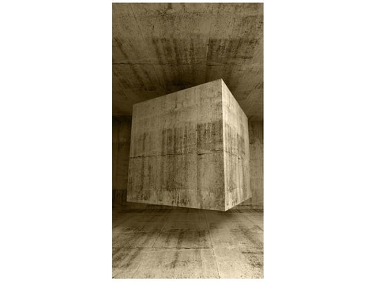 Oobrazy, Fototapeta, Latająca beżowa kostka 3d, 110x200 cm Oobrazy